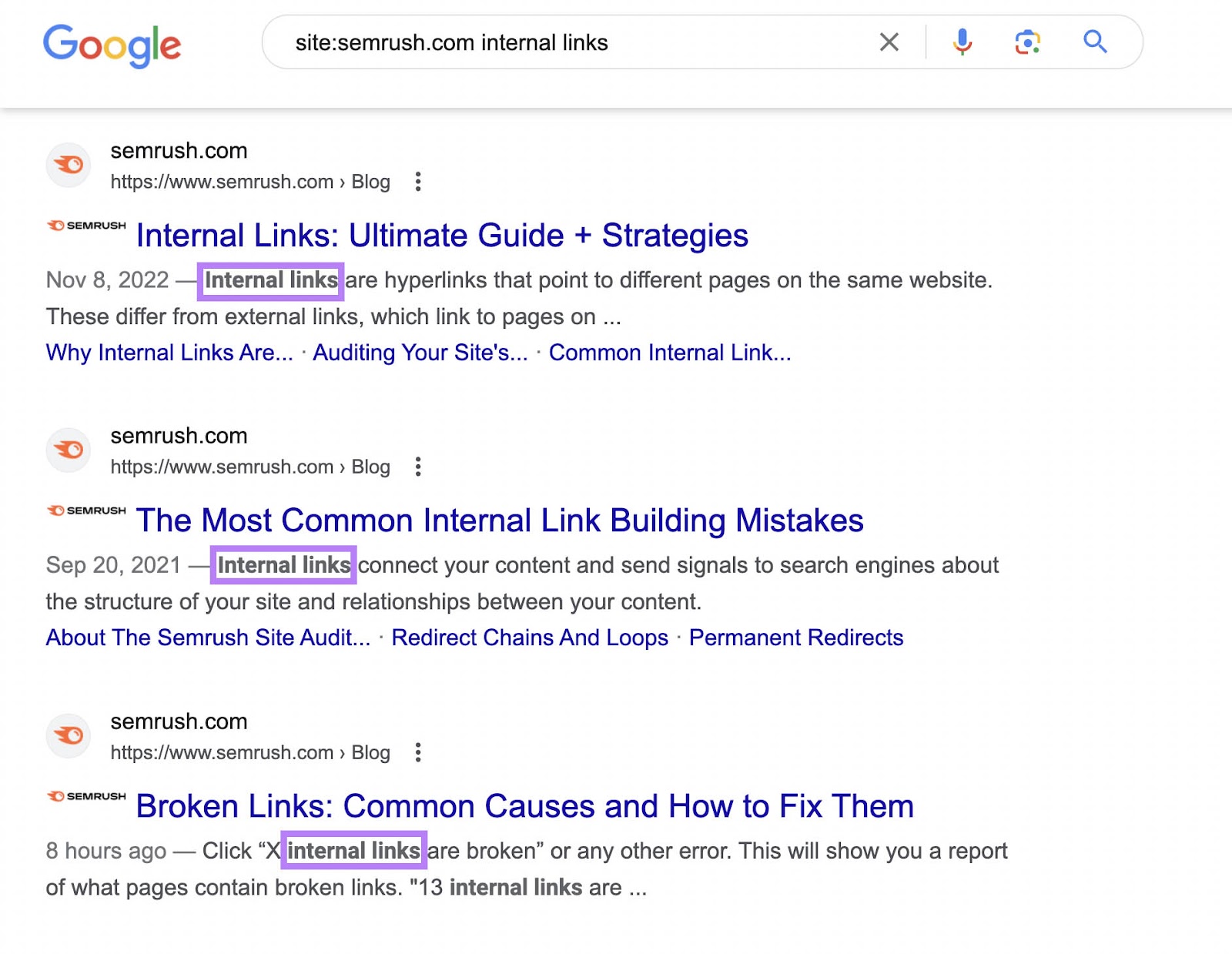 Google search results for “site:sr02.myamztools.com internal links” query