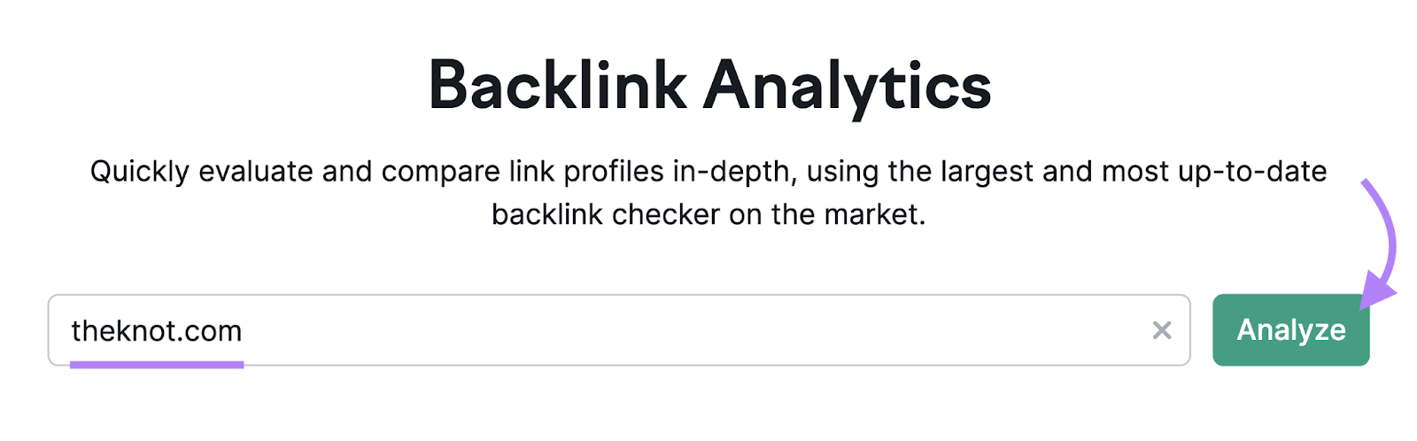 Backlinks tool start